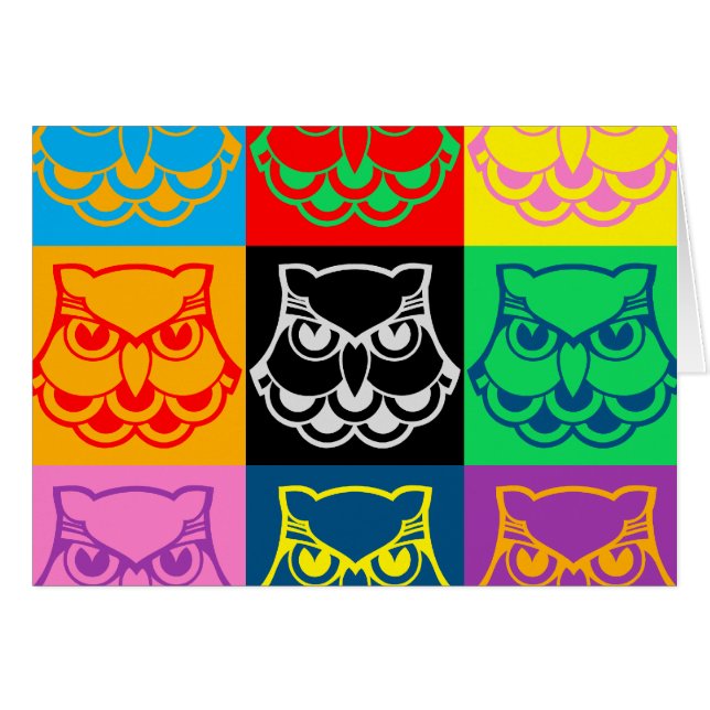 Pop Art Owl Face (Front Horizontal)