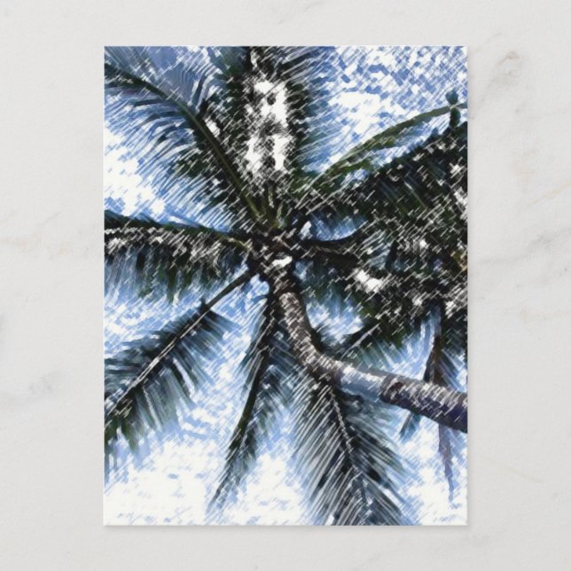 Pop Art Palm Tree Postcard (Front)