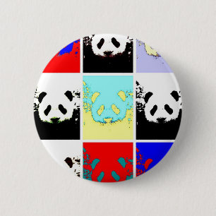 Pop Art Panda 6 Cm Round Badge