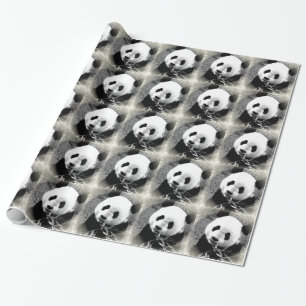 Pop Art Panda Christmas Wrapping Paper