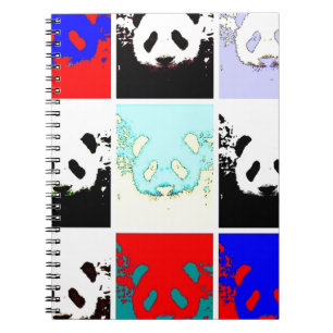 Pop Art Panda Spiral Notebook