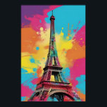 Pop Art Paris Eiffel Tower Poster Wall Art Print<br><div class="desc">Elevate your home decor with this Eiffel Tower Pop Art Wall Poster. Featuring vibrant and playful abstract shapes that adds a touch of fun and interest to any room. Perfect for your living room or bedroom when you need to add a trendy touch to your home decor. Add some cool...</div>