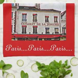 Pop Art Paris Tea Towel