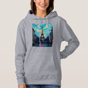 Pop Art Paris – Vibrant Retro Cityscape Hoodie