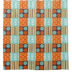 Pop-art pattern - sewing shower curtain