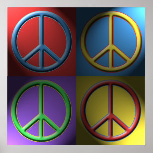 Pop Art Peace Sign Poster