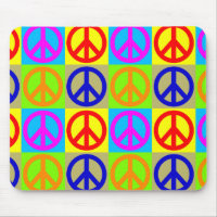 Pop Art Peace Sign Symbol Mousepad