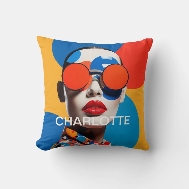 Pop Art Photo Collage  Cushion (Front)