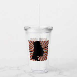 Pop Art Pilgrim Silhouette Acrylic Tumbler