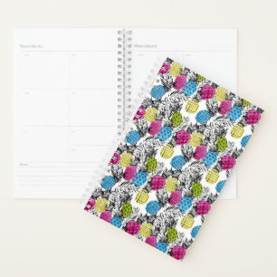 Pop Art Pineapples And Palm Leaves Planner