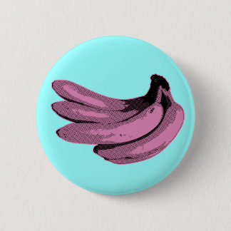 Pop Art Pink Banana Graphic 6 Cm Round Badge