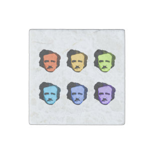 Pop Art Poe Stone Magnet
