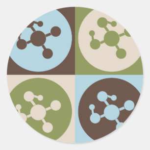 Pop Art Polymer Chemistry Classic Round Sticker