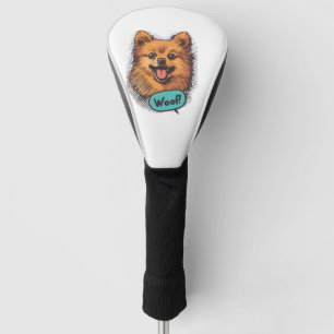 Pop Art Pomeranian � Retro Comic Dog Golf Head Cover
