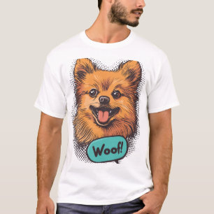 Pop Art Pomeranian � Retro Comic Dog T-Shirt