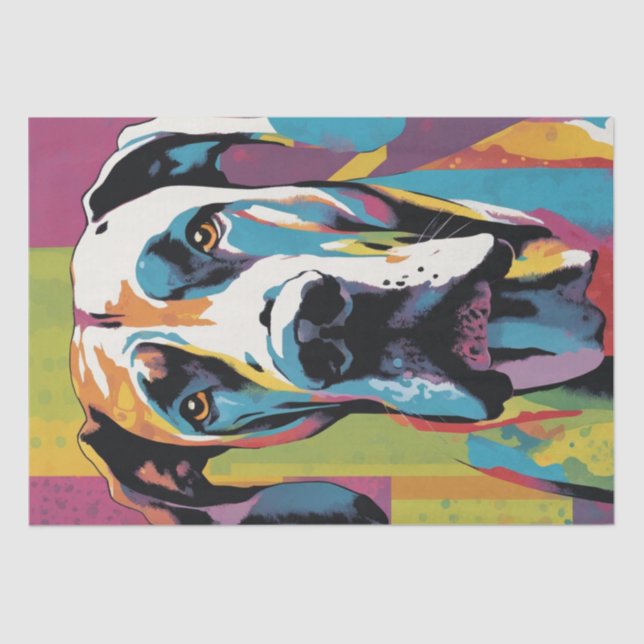 Pop Art Pooch: Great Dane Glamour Tissue Paper (Front)