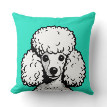 Pop Art Poodle Mint & White Chic Aesthetic
