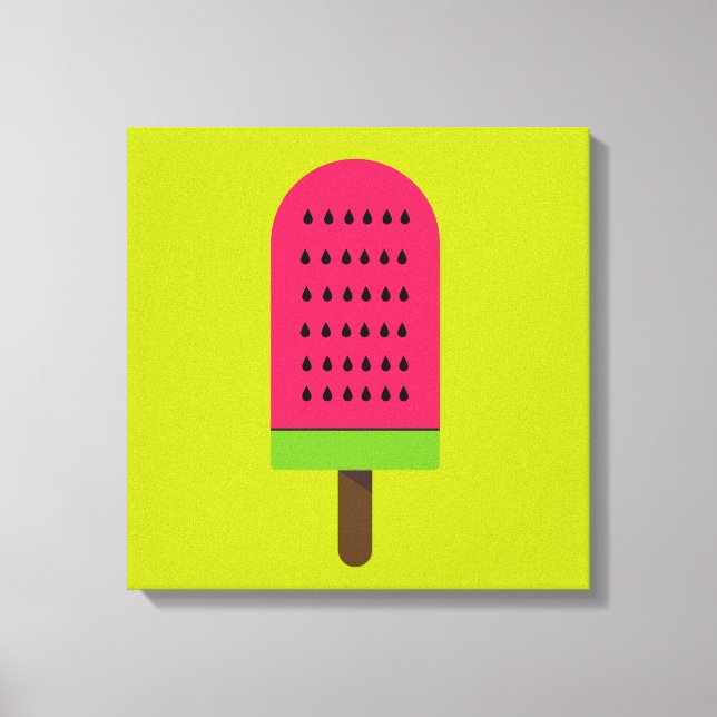 Pop Art popsicle fruity watermelon Canvas Print (Front)