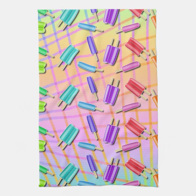 POP ART POPSICLES TEA TOWEL (Vertical)