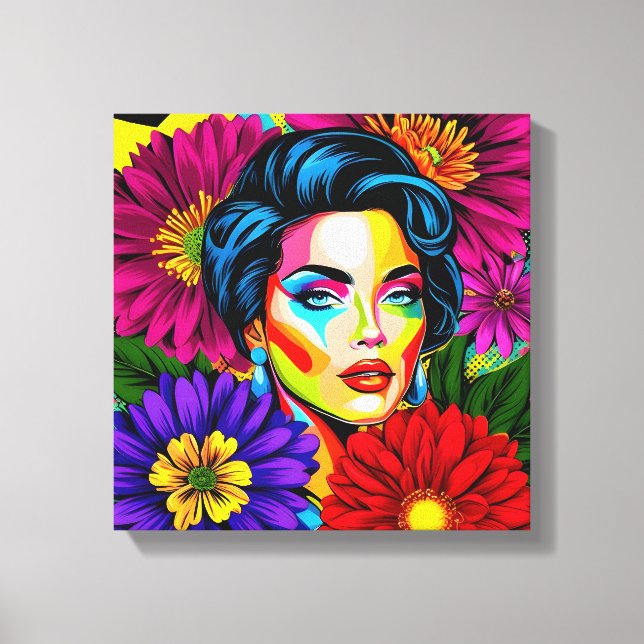 Pop art portrait  canvas print (Front)