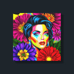 Pop art portrait canvas print<br><div class="desc">Bright, vibrant, pop art portrait</div>