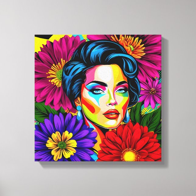 Pop art portrait  canvas print (Front)
