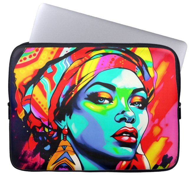 Pop Art Portrait  Laptop Sleeve (Front)