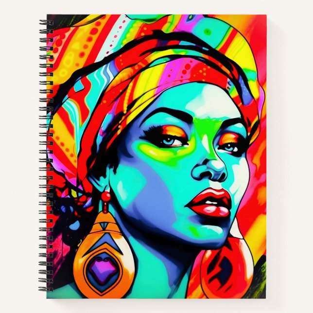Pop Art Portrait  Notebook (Front)
