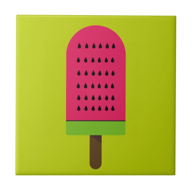 Pop Art posicle watermelon fruit art Tile (Front)