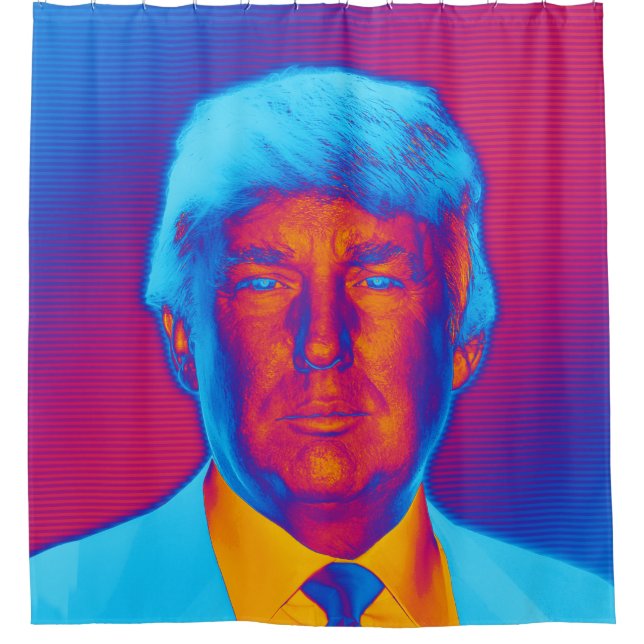 Pop Art President Trump Shower Curtain (Front)