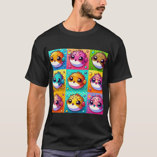 pop art puffer fish T-Shirt (Front)