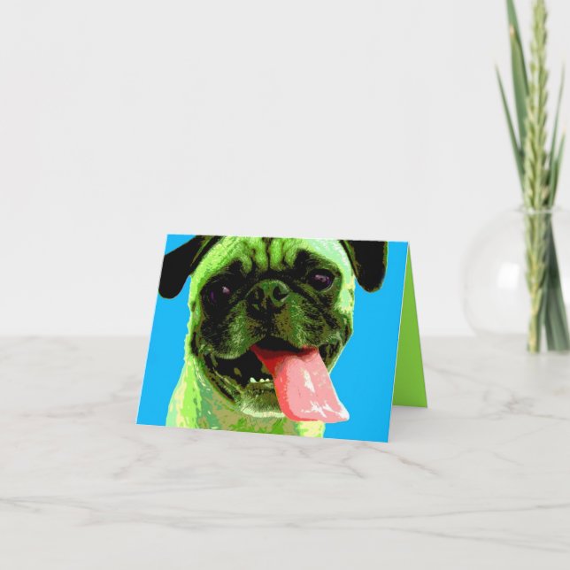 Pop Art Pug Card (Front)