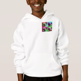 Pop Art Pug Kids Zip Hoodie