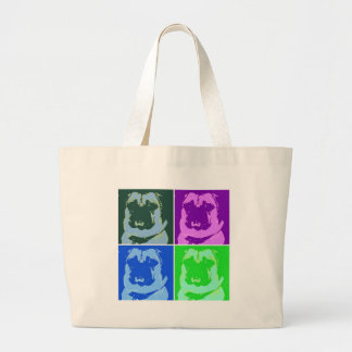 Pop Art Pug Large Tote Bag