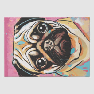 Pop Art Pug Portraits: A Decoupage Delight Tissue Paper
