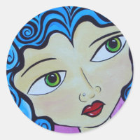 Pop Art Punk Girl Sticker