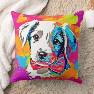 Pop Art Puppy Cushion