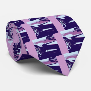 Pop Art Purple Corvette Tie