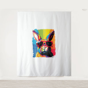 Pop Art Rabbit Tapestry