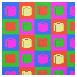 Pop Art Retro Psychedelic Toilet Paper Vibrant Fabric