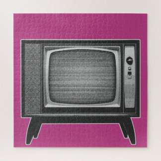 Pop Art Retro Television Set Jigsaw Puzzle