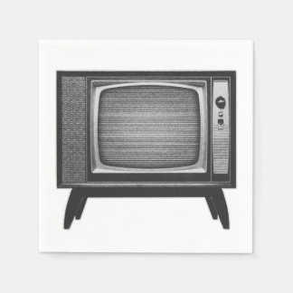 Pop Art Retro Television Set Napkin