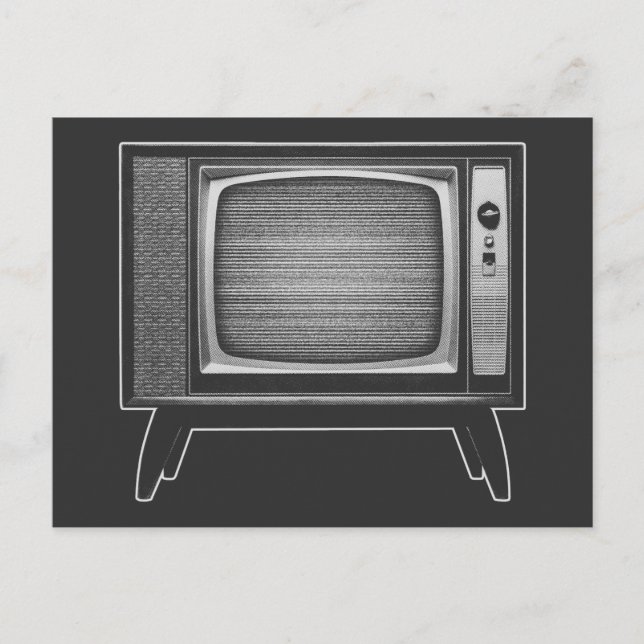 Pop Art Retro Television Set Postcard (Front)