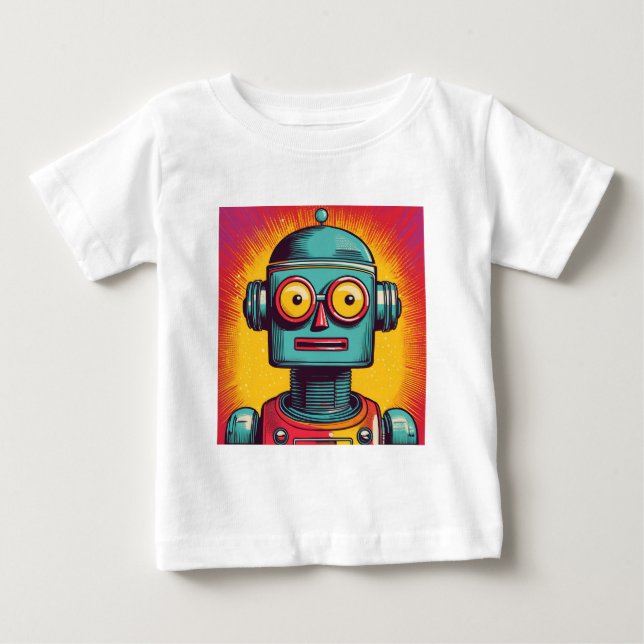 Pop Art Robot Baby T-Shirt (Front)