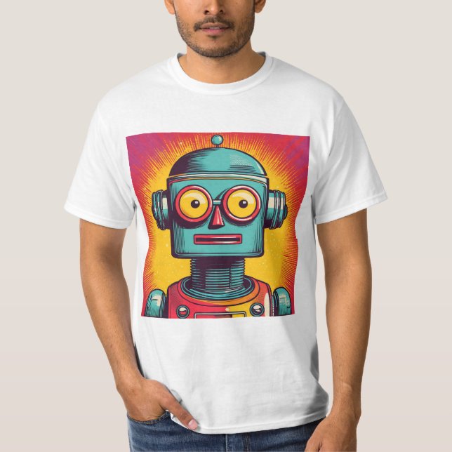 Pop Art Robot T-Shirt (Front)