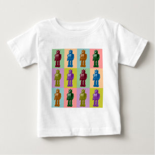 Pop Art Robots Baby T-Shirt