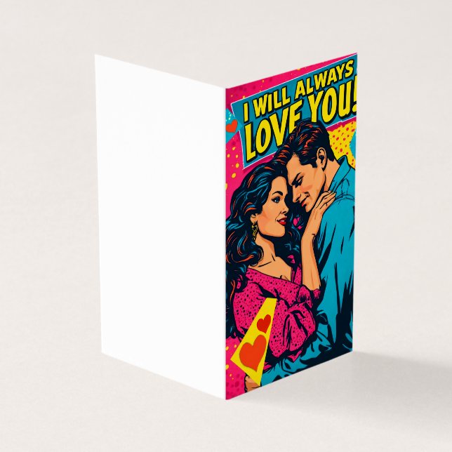 Pop Art Romantic Love Blue Magenta Yellow  (Outside)