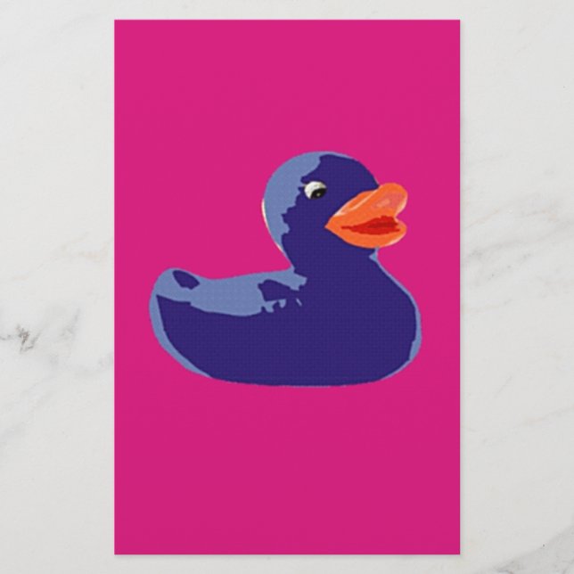 Pop Art Rubber Ducky Blue Pink Duck (Front)