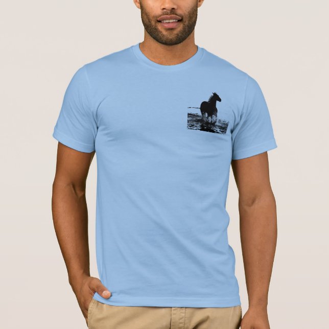 Pop Art Running Horse Double Sided Modern Men's T-Shirt (Front)