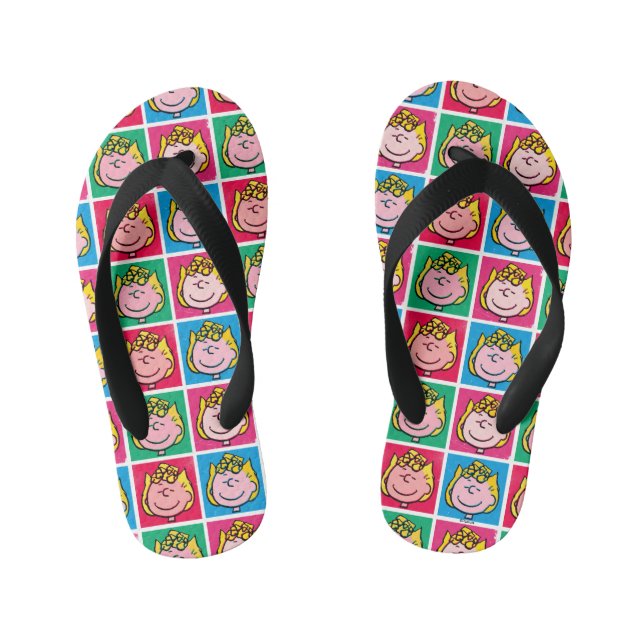 Pop Art Sally | Mod for You Pattern Kid's Jandals (Footbed)